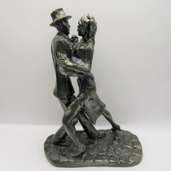 Rubies Couple Dancing Tango Metal Sculpture - Picture 4 of 12